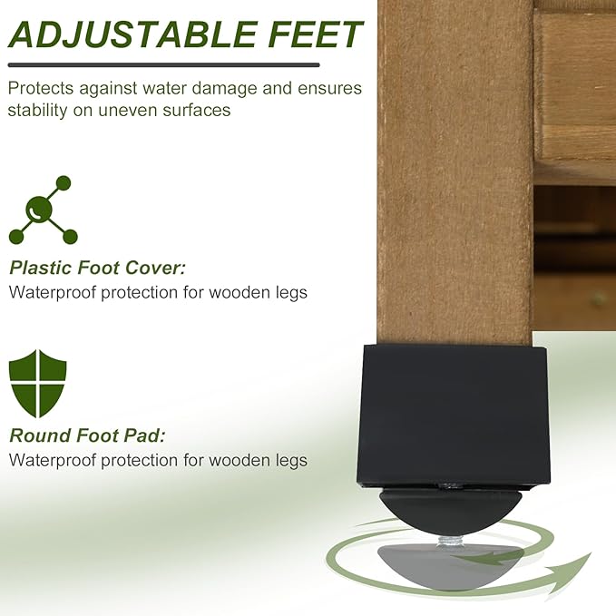 Outdoor Storage Cabinet, Wood & Metal Small Storage Shed with Weather-Resistant Asphalt Roof, Double Lockable Doors & Removable Shelves for Porch, Patio, Garden, Backyard, 32" x 13" x 40"