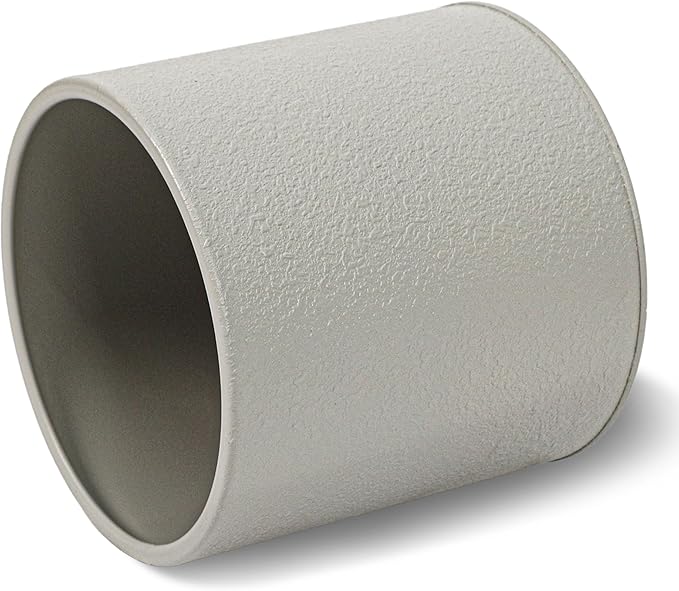 ARNIS Modern Planter Pots, Large Planters with Stand, Set of 2 Metal Planters for Plants with Drainage Holes for Living Room, Office, Garden or Balcony, 8.25 &10.5 Inch, Grey