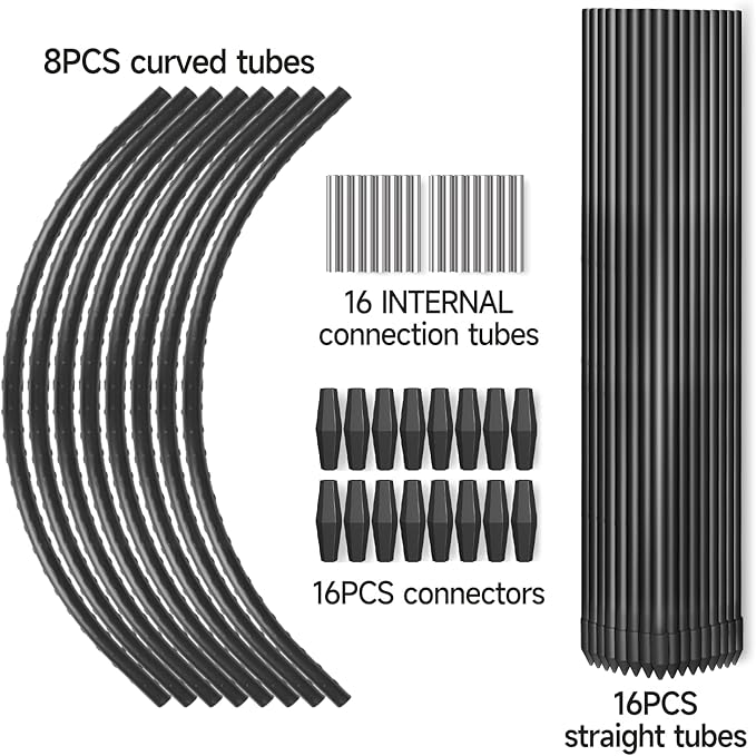 FOTMISHU 8pcs Garden Hoops for Raised Beds, 19.6"x 19.6" Greenhouse Hoops for Cover Garden Netting, Rust-Free Garden Tunnel, Reuseable Gardening Supplies for Plants (8pcs S-19.6"x 19.6")