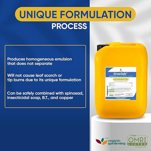 GrowSafe Bio-Pesticide, Organic and Natural Miticide, Fungicide and Insecticide (5.2 Gal)
