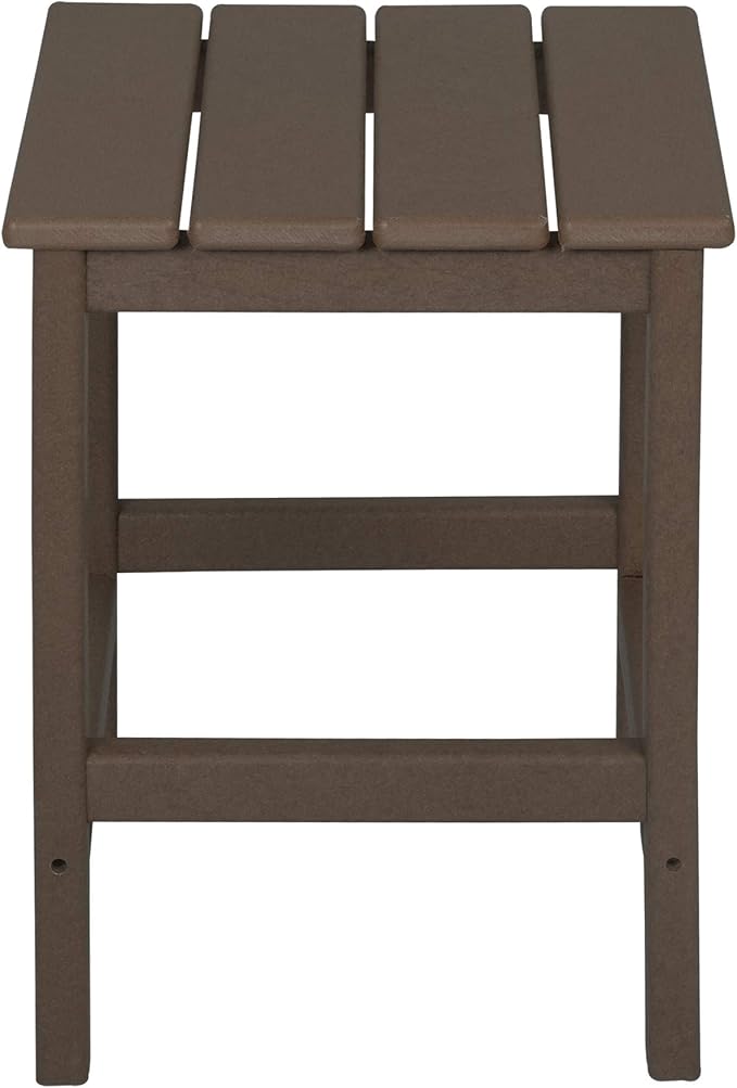 WO Home Furniture Adirondack Chairs Table Set of 3 PCS Outdoor Folding Chairs Side End Table Weather/UV Resistant for Lawn, Garden, Bon Fire, Balcony (Dark Brown)