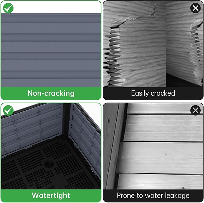 Planter Box Raised Garden Bed with Reinforced Support Rods, Drainage Grid, Multi-Combination Options for Vegetables, Flowers, and Herbs, Ideal for Balcony, and Patio Gardening