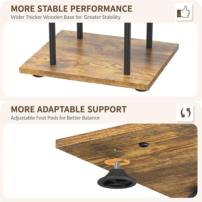 LASZOLA Black 3 Tier Plant Stand Indoor Heavy Duty Metal Planter Flower Holder Rack, Multi Modern Narrow Organizer, Floor Vertical Tower, Spiral Sturdy Decorate for House Bathroom Office Living Room