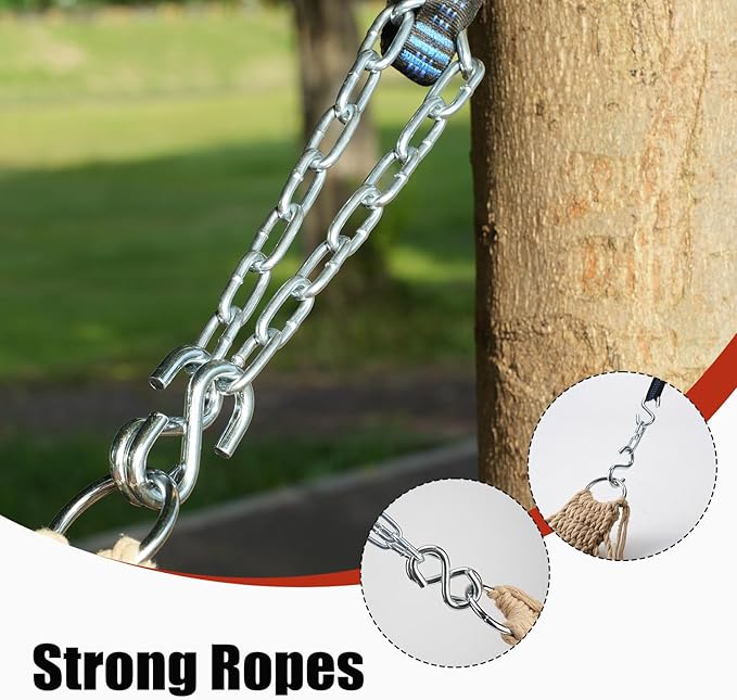 13FT Double Hammock With Spreader Bars - 600 lbs Capacity, Detachable Pillow, Heavy Duty Hanging Tree Design for Outside, Patio, Garden, Backyard, Beach, and Poolside