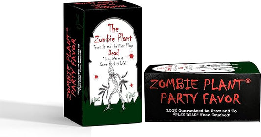 Zombie Plant Party Favors (2) Plays Dead When Touched! Includes Soil, Seeds & Mini Flower Pot. Supplies for Zombie Themed Birthday. Plant it as a Fun Indoor Science Activity