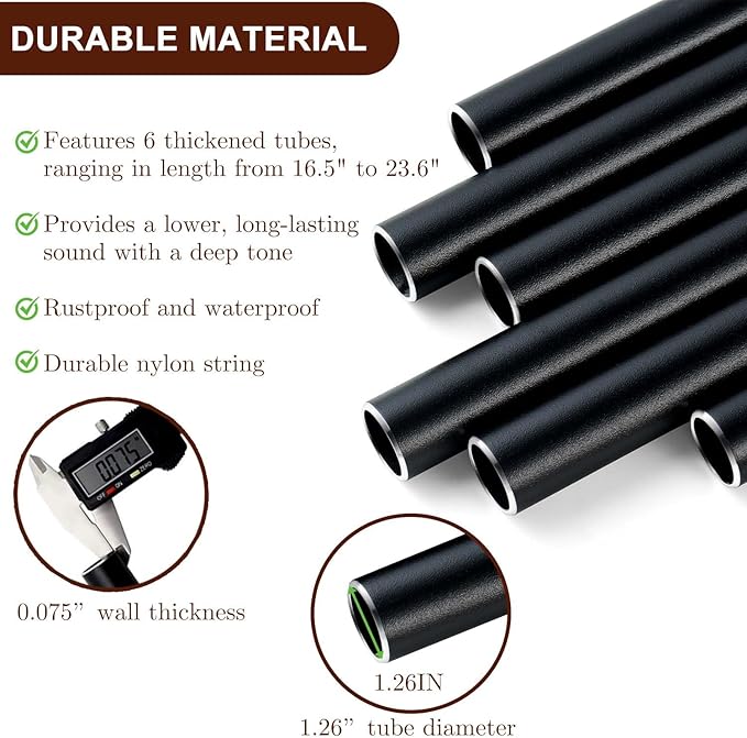 Large Wind Chimes for Outside, 48" Vintage Hummingbird Deep Tone Wind Chime Outdoor Clearance with Heavy Tubes, Patio Porch Balcony Decoration, Garden Hanging Decor Gifts for Women Men