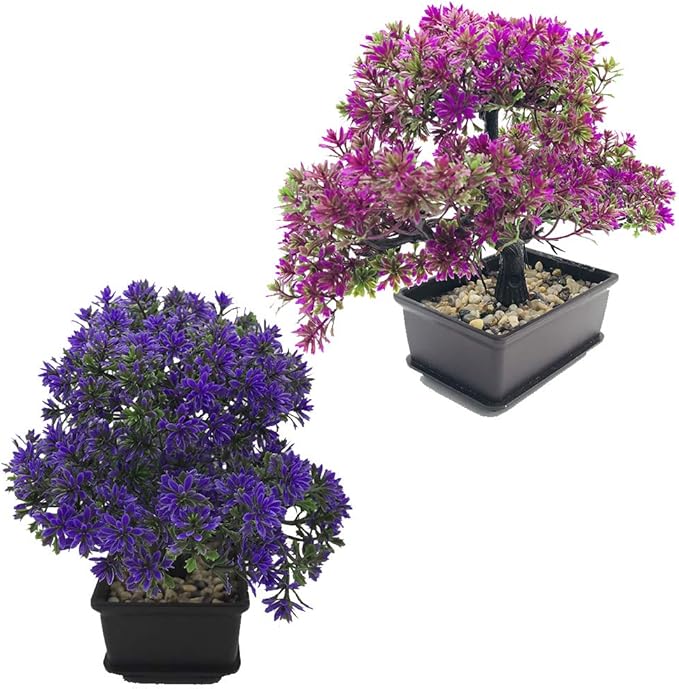 Artificial Bonsai Tree-Fake Plant in Pot Artificial Plants,Faux Bonsai Japanese Pine Bonsai Artificial Plants for Home Decor Indoor,Office/Windowsill/Yard,Desktop Display, Zen Garden Décor