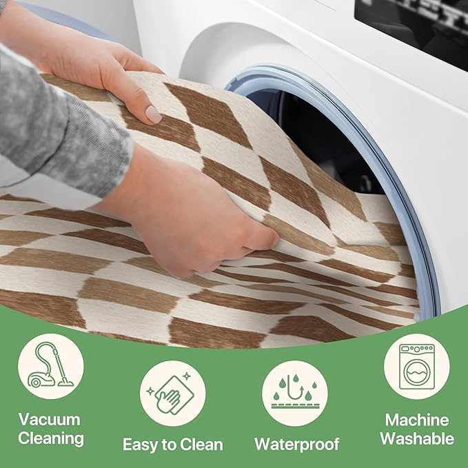 GENIMO Outdoor Rug for Patio Clearance, 8'x10' Reversible Plastic Straw Rugs, Lightweight Waterproof RV Camping Mat for Camper, Balcony, Deck, Backyard, Picnic, BrownBeige