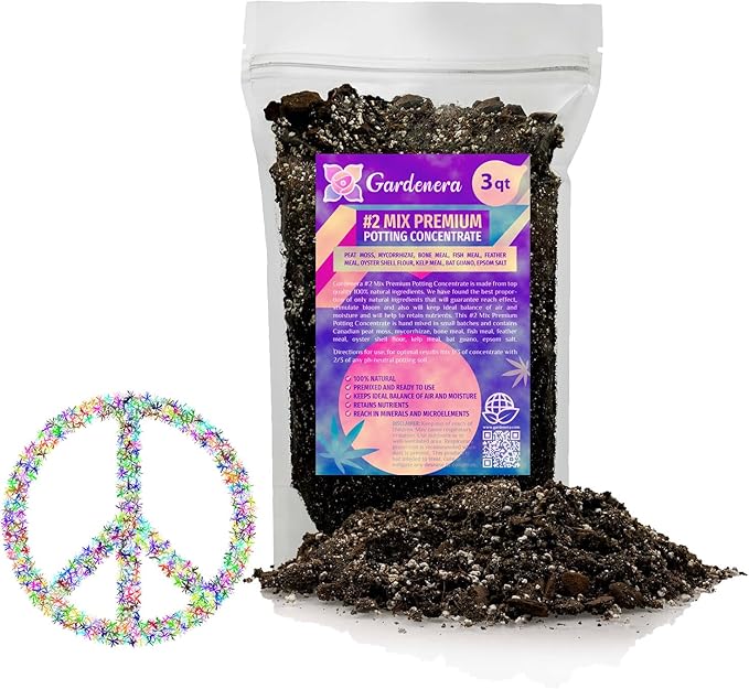 Gardenera Organic Photoperiod Plants Potting Soil Mix - Perfect Balance of Nutrients, Drainage, and Aeration for Thriving Photoperiod Plants - 3 Quart