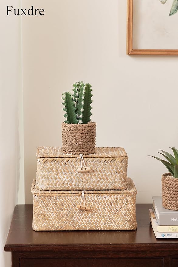 3-Pack Artificial Succulent Plants in Vintage Plastic Pots - Fake Waterproof Succulents Decor for Home, Office, Desk, Shelf - Low Maintenance Indoor Greenery for Bathroom, Living Room, Table Decor