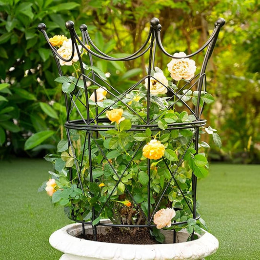 Large Obelisk Trellis for Plant Supports 18.5in x 22.9in - Durable Metal Garden Support Cage for Peonies, Ideal for Indoor & Outdoor Use, Elegant Design, Easy to Install