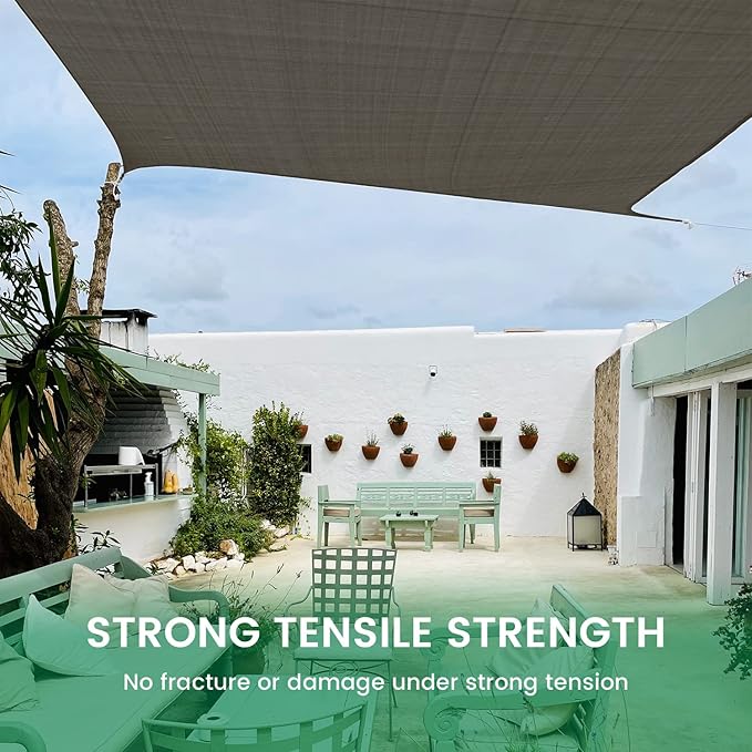 50% 14 X 20 FT Black Shade Cloth, Outdoor Woven Sun Shade with Grommets, Durable Breathable Netting Shading Antifreezing for Patio, Garden, DIY Home, Plants Cover, Greenhouse, Dog Kennel