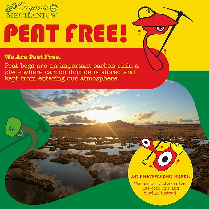 Organic Mechanics 110 Blend Organic Potting Soil – 1.76 Cu Ft | Peat-Free Mix with Biochar, Coco Coir, Perlite, Compost | for Indoor Plants, Outdoor Gardens, Containers