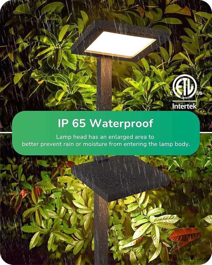 EDISHINE Low Voltage Landscape Lighting, 5.6W 151LM 3000K 50,000 Hrs Waterproof LED Pathway Lights, 12V Aluminum Outdoor Landscape Lighting with Connectors for Yard, Garden, Walkway, 4 Pack