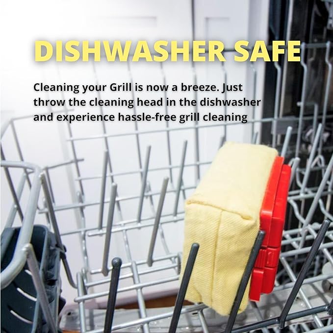 Grill Rescue BBQ Replaceable Cleaning Head, Bristle Free - Durable and Unique Grill Tools for Cast Iron or Stainless-Steel Grates, Barbecue Cleaner (Replaceable Head)