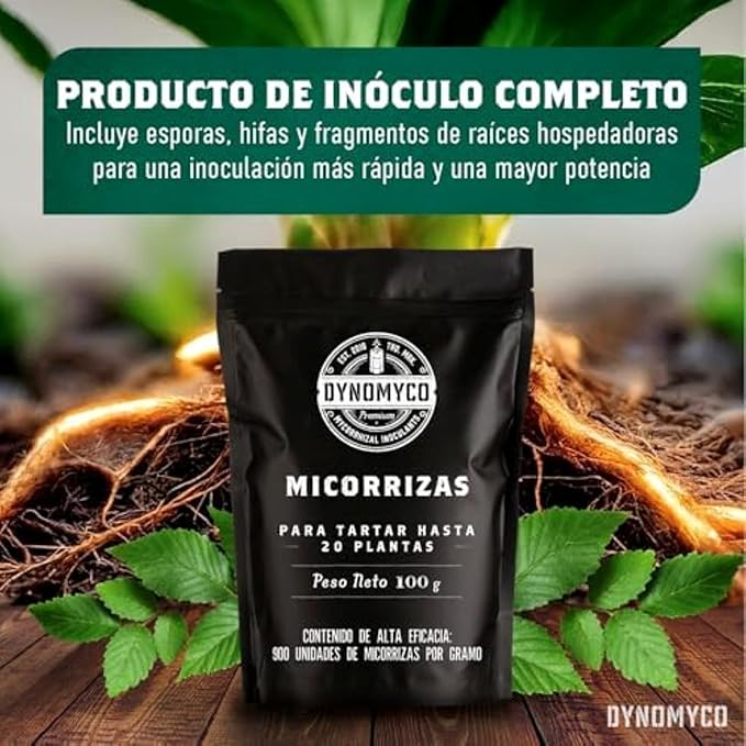 DYNOMYCO Granular Mycorrhizal Fungi Inoculant, 100g/3.5oz – Boosts Root Growth, Yields & Nutrient Uptake – 900 Propagules/g, Concentrated Granules, & OMRI Listed – Biofertilizer for Plant Growth