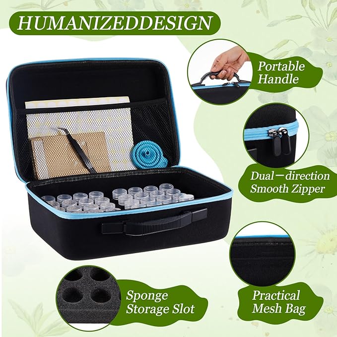 59 Slot Seed Storage Organizer Kit Large Capacity Storage Container with Slot Seed Organizer Boxes, Envelopes, Labels, Zipper Bag, Tweezers, Funnel for Vegetable, Flower, Plant Garden