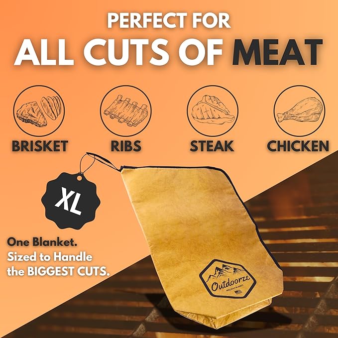 BBQ Blanket for Resting Meat | Meat Resting Bag for Smoking & Barbecue | Insulated Brisket Blanket | Grilling Accessories for Brisket, Steak & Beef | Gifts for Men | Camping Essentials by Outdoorze
