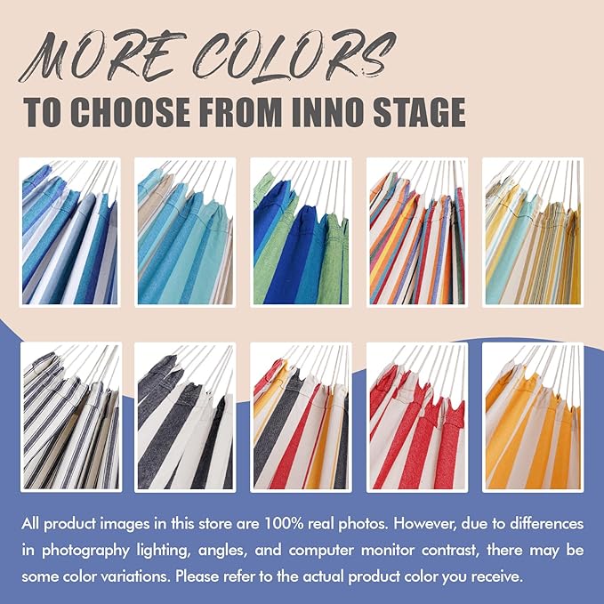 Brazilian Hammock with Tree Straps - Cotton Hammocks Portable Hammock with Carry Bag for Backyard, Porch, Outdoor and Indoor Use