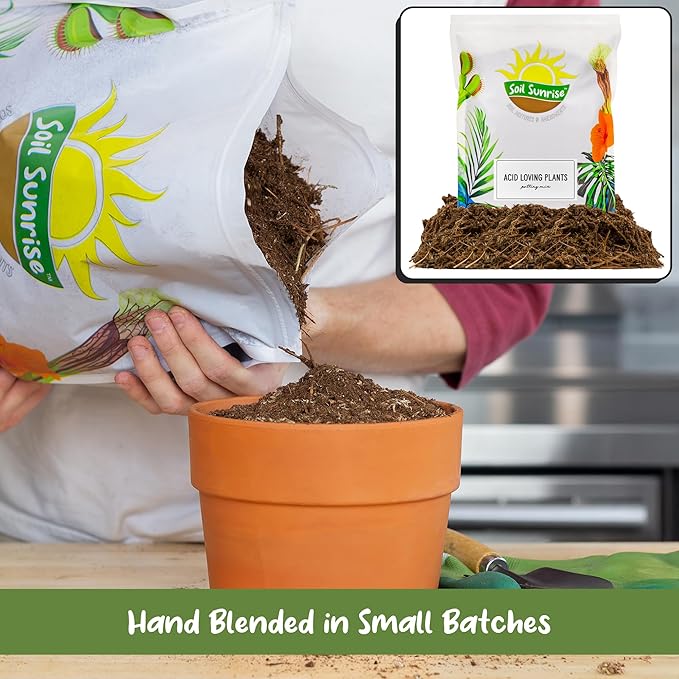 Acid Loving Plant Potting Soil Mix (12 Quarts), Premium Container Blend pH Balanced for Azaleas, Rhododendrons, Blueberries and More