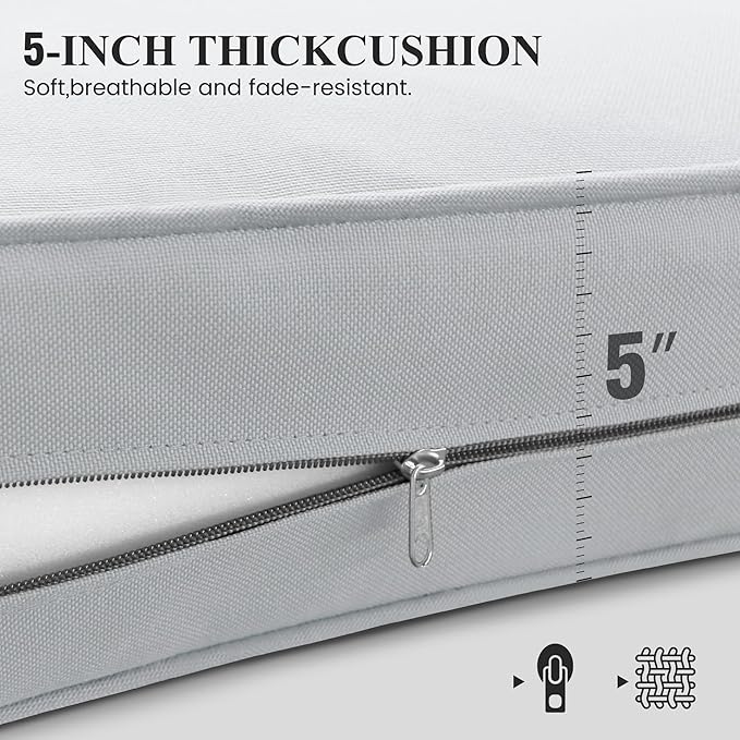 Aluminum Patio Set, 5 Piece Metal Outdoor Furniture With Waterproof Covers for Backyard Garden