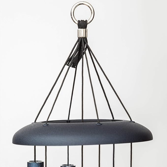 Corinthian Bells by Wind River - 27 inch Midnight Blue Wind Chime for Patio, Backyard, Garden, and Outdoor Decor (Aluminum Chime) Made in The USA