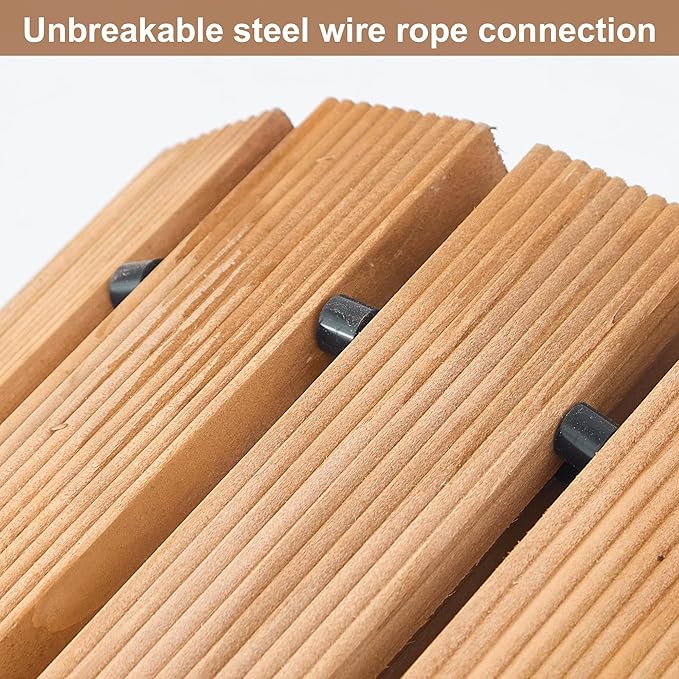 FILWH Wooden Garden Pathway Outdoor Roll-Out Walkway Weather-Resistant Fir Wood Curved or Straight Boardwalk Decorative Garden for Backyard,Beach,Wedding Party Pathways (Natural, 6FT Curved)