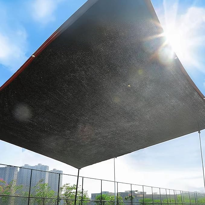 winemana Black Shade Cloth 90%, 5x10 FT Mesh Tarp - Garden Shade for Greenhouse, Patio, Vegetables, Plants Cover and Chicken Coops, Sun Shade Net for Outdoor Protection with Reinforced Grommets