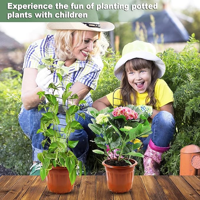 17.5 Inch Indoor Plant Trellis for Climbing Plants, Small Metal Garden Trellis for Potted Plants,Plants Accessories Hoya,Flower,Plant Support (Ladder-Metal)