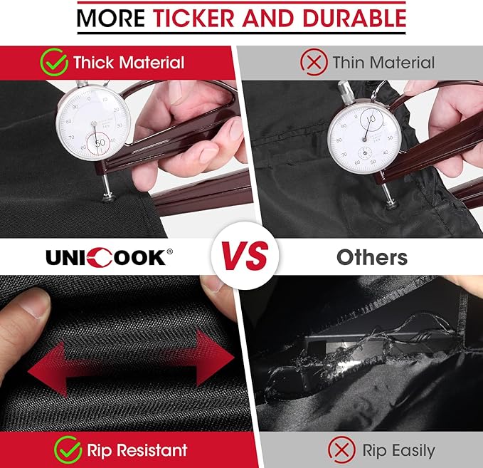 Unicook 63 Inch Grill Cover for Weber Genesis 300 Series and New 2022 Genesis 300, Outdoor BBQ Gas Grill Cover, Heavy Duty Waterproof Fade Resistant, Compared to Weber 7757