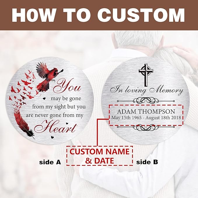 Personalized 36" Bereavement Wind Chimes for Outside, Memorial Gift in Remembrance of a Loved One, Sympathy Gift for Loss of Mother Father Husband, Garden Patio Decor