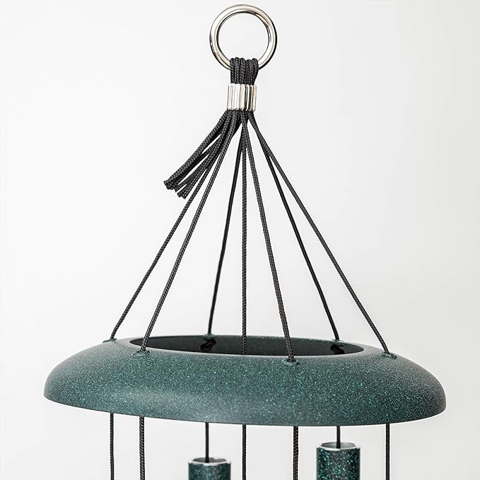 Corinthian Bells by Wind River - 27 inch Green Wind Chime for Patio, Backyard, Garden, and Outdoor Decor (Aluminum Chime) Made in The USA