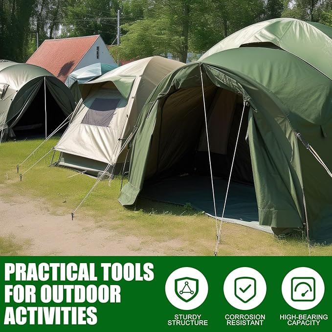 Chumia 3 Pcs 18 Inch Ground Anchor Spiral Blade Heavy Duty Earth Anchors Swing Set Metal Shed Kit for Garden Securing Trees Tents Trampoline Canopies Shelters (Black)