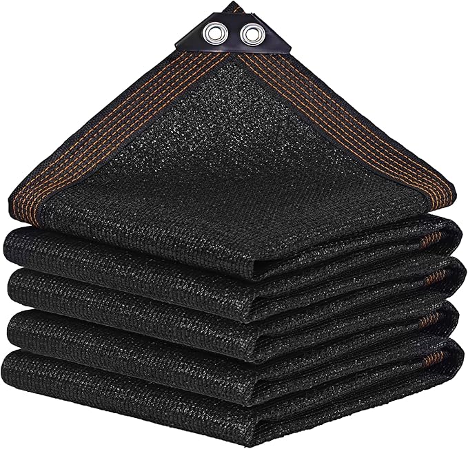 winemana Black Shade Cloth 40%, 8x10 FT Mesh Tarp - Garden Shade for Greenhouse, Patio, Vegetables, Plants Cover and Chicken Coops, Sun Shade Net for Outdoor Protection with Reinforced Grommets