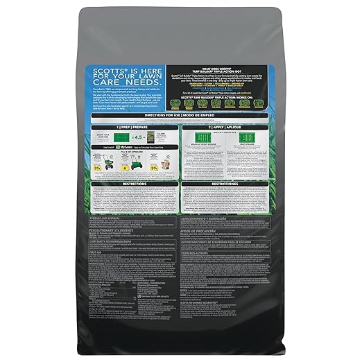 Scotts Turf Builder Triple Action1 - Combination Weed Control, Weed Preventer, and Fertilizer, 33.94 lbs., 12,000 sq. ft.