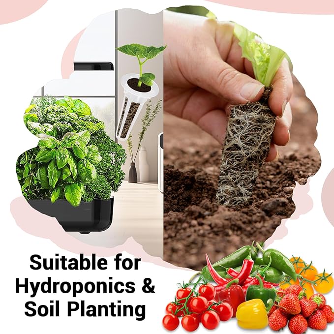 Strawberry Seed Pods for All Hydroponics Growing System, 8 Pods with 600+ Seeds of Cherry Tomato, Jalapeno Pepper, Cayenne Pepper, Strawberry and Bell Pepper