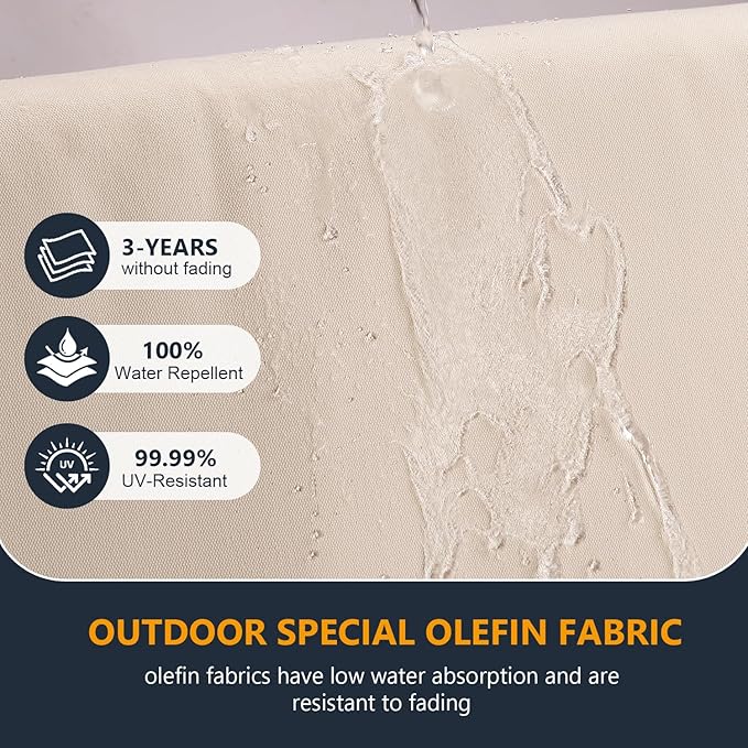 3 Pieces Outdoor Patio Furniture Set, Wicker Patio Sectional Set Conversation Wicker Swivel Chairs with Small Side Table