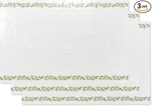 American Greetings Wedding or Bridal Shower Party Supplies, Plastic Table Covers (3-Count)