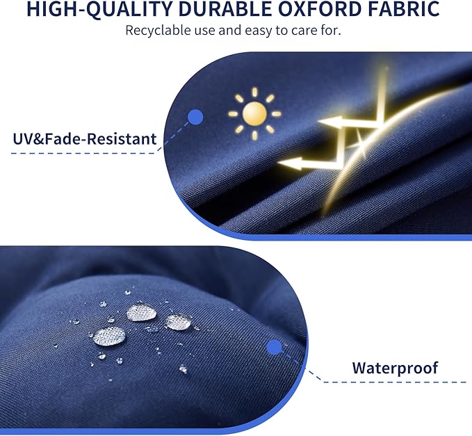 Outdoor Bench Cushion, 59x18x5 Inch, Waterproof Bench Cushion for Outdoor/Indoor Furniture, Tufted Patio Bench Seat Cushion, Fade Resistant Outdoor Cushions for Porch Swing Couch, Navy Blue