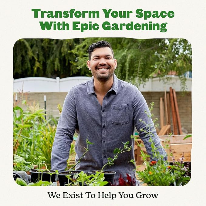 Epic Gardening Reusable Seed Starter Tray - 16 Cell/16 Seedling Starter Trays - Easy Watering, Indoor Greenhouse, Plant Starter, Gardener-Friendly for Seedlings | UV-Treated & BPA-Free - Black