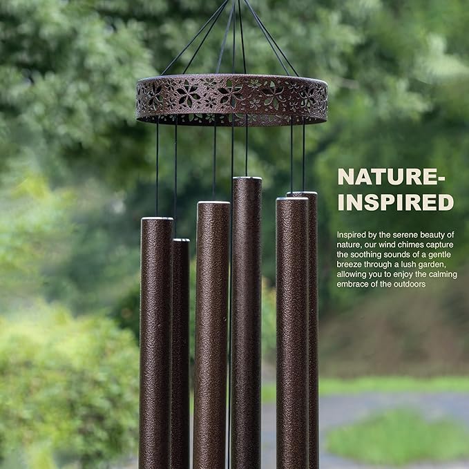 Extra Large Wind Chimes for Outside Deep Tone - 58'' Outdoor Clearance, Deep Tone Wind Chimes, Memorial Wind Chime, Sympathy Gift, Patio Yard, Home Décor, Bronze (58" Bronze)