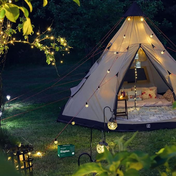 FEED GARDEN 8 Inch 100 Pack Galvanized Landscape Staples 11 Gauge Anti-Rust Garden Stakes Landscaping Fabric SOD Pins Yard Stakes for Weed Barrier Fabric