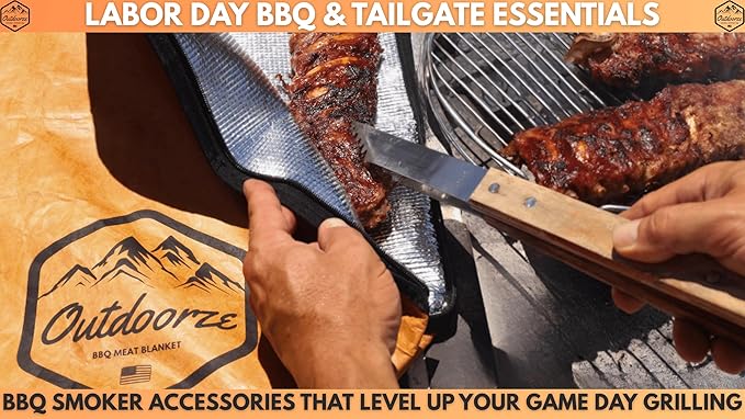 BBQ Blanket for Resting Meat | Meat Resting Bag for Smoking & Barbecue | Insulated Brisket Blanket | Grilling Accessories for Brisket, Steak & Beef | Gifts for Men | Camping Essentials by Outdoorze