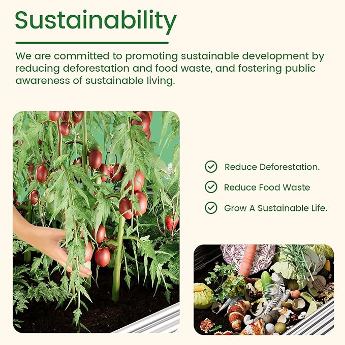 FRIZIONE 2pcs Tall 8x4ft Galvanized Raised Garden Bed Outdoor,Above Ground Garden Bed for Vegetable,Metal Raised Beds for Flower,Steel Raised Beds for Gardening