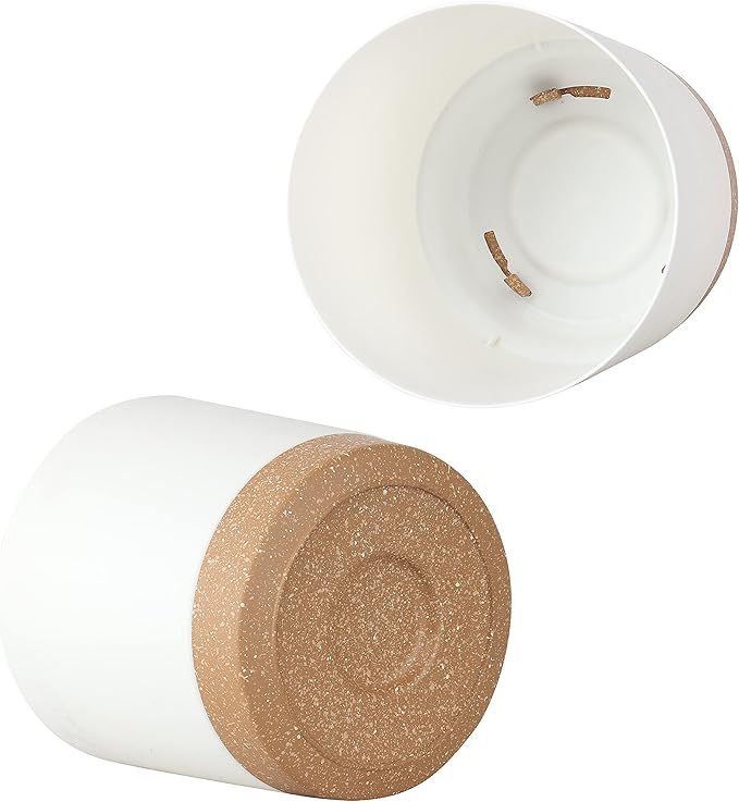 kubvici Plant Pots for Indoor Plants, 2 Pack 12 Inch Pots for Plants, Lightweight Large White Planters for Indoor Outdoor, Big Plastic Plant Pot Flower Pot with Drainage (12” White)