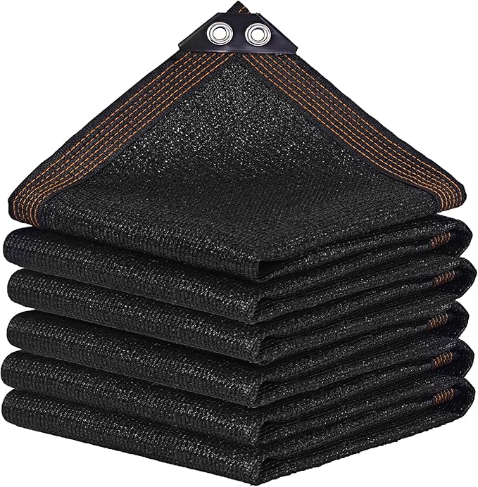 winemana Black Shade Cloth 40%, 8x20 FT Mesh Tarp - Garden Shade for Greenhouse, Patio, Vegetables, Plants Cover and Chicken Coops, Sun Shade Net for Outdoor Protection with Reinforced Grommets