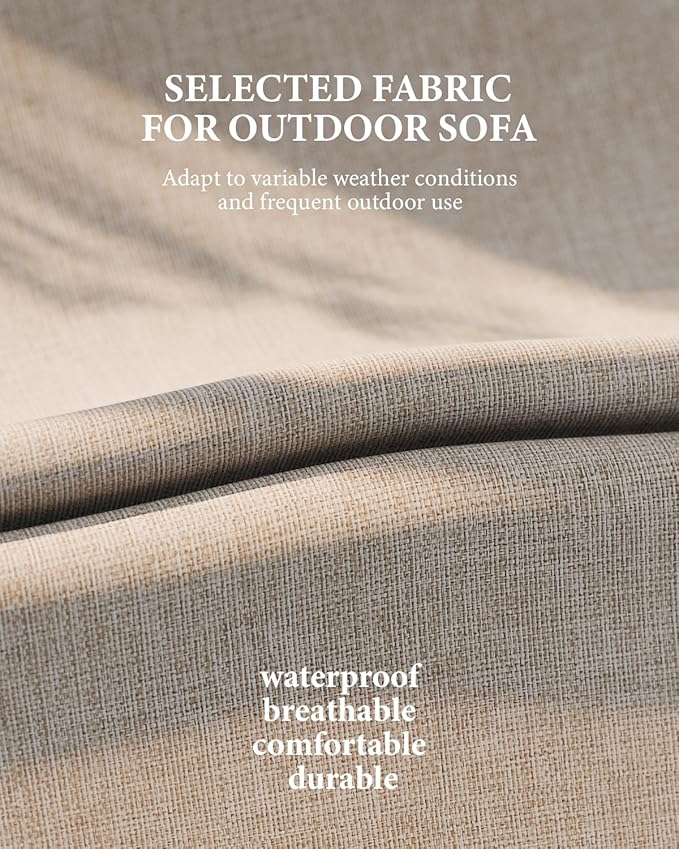 ZANDOR Aluminum Outdoor Patio Furniture - 2 Pcs Armchair, All-Weather Metal Modern Outside Furniture with Washable Thick Cushion for Garden/Backyard/Porch, Silver