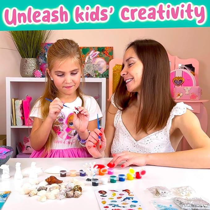 BLOONSY Mermaid Fairy Garden Kit for Kids | Light Up Terrarium Kit | Mermaid Gifts Toys for Girls | Science STEM Arts and Crafts Activities for Little Girls Age 8-12