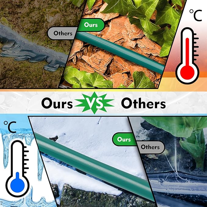 Bonviee 200ft 1/4 inch Drip Irrigation Tubing Blank Distribution Tubing Drip Irrigation Hose Garden Watering Tube Line for Garden Irrigation System-Green