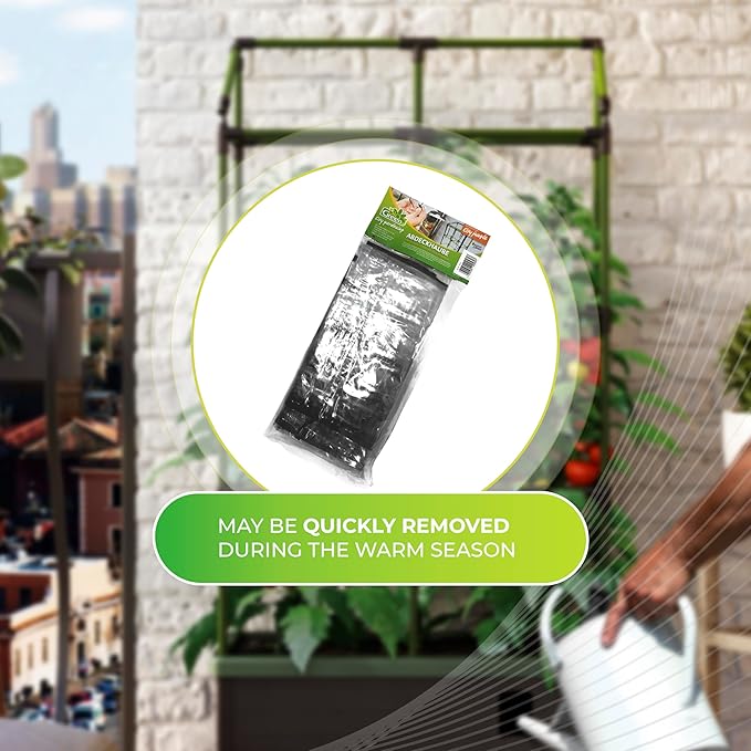 Bio Green Cover for Raised Garden Bed City Jungle & Heidelberg | Transparent Design | Incl. 2 Zippers | Protection from Cool Nights | Easy to Assemble